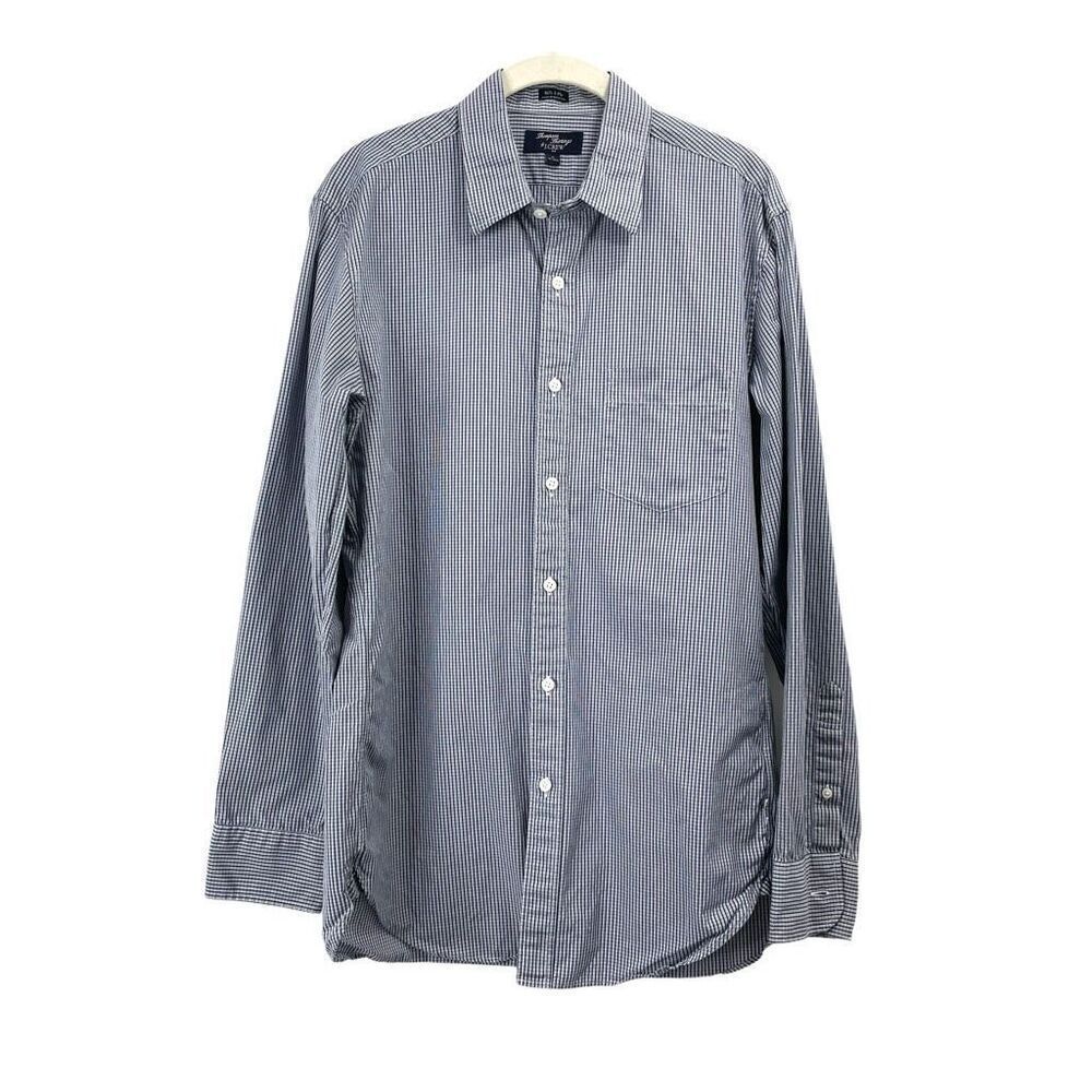 J. Crew micro plaid 80’s 2-ply cotton Thompson Shirtings shirt Size M